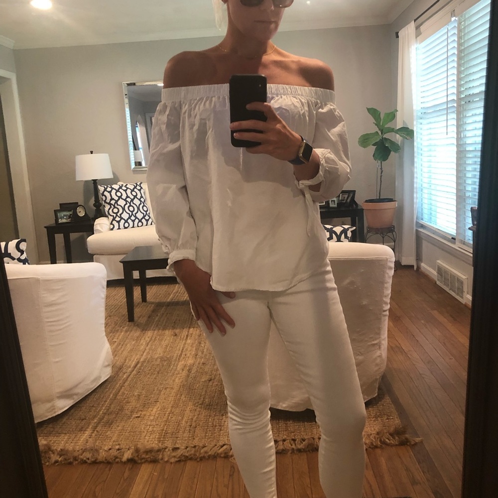Abercrombie off the shoulder cotton blouse